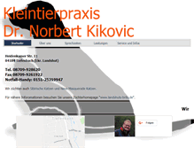 Tablet Screenshot of kleintierpraxis-kikovic.de